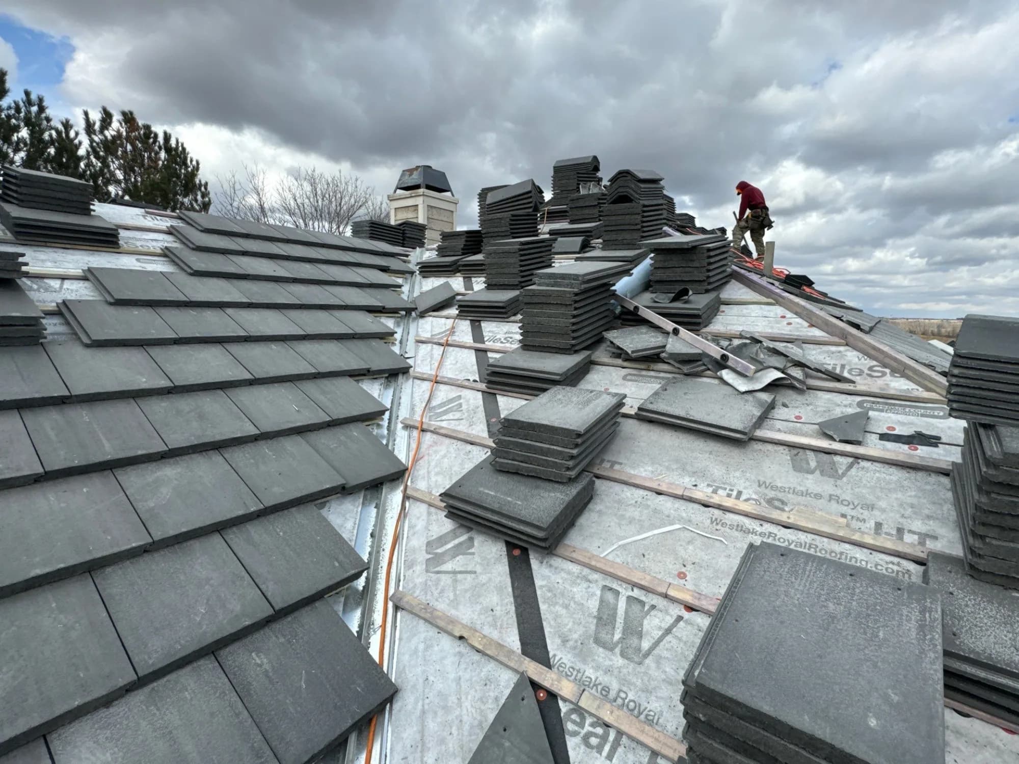 Centennial Tile Install — Red Hawk Roofing project